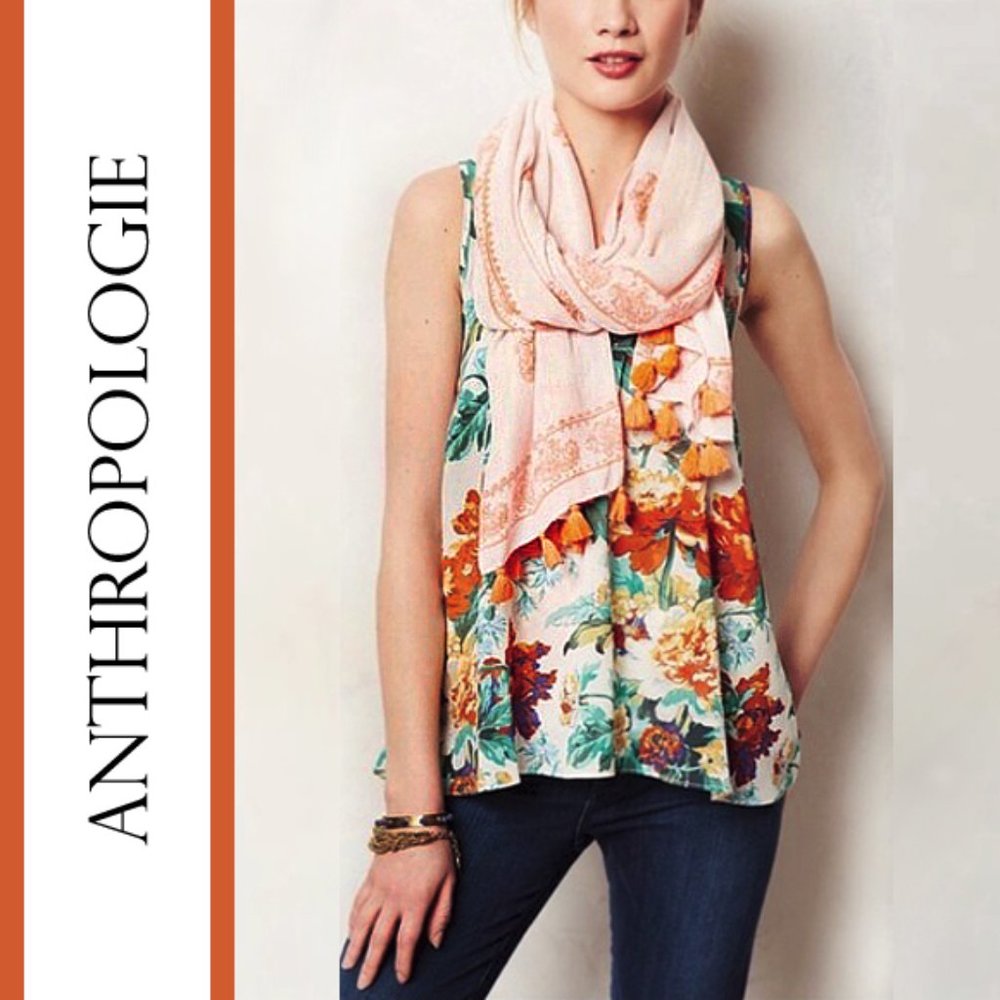 Anthropologie/Meadow Rue | 'Merlon' Floral Split Back Swing Top